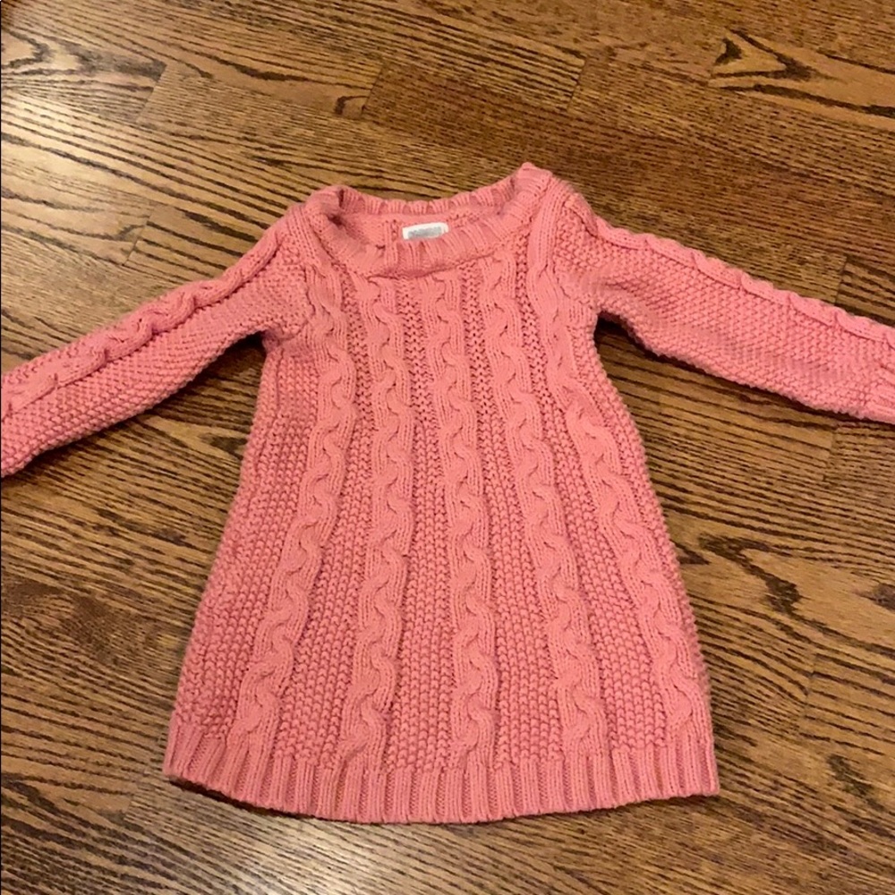 Cable knit sweater dress